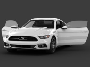 ford mustang 50 year limited edition detailed interior Modèle 3D