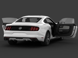 ford mustang 50 year limited edition detailed interior Modèle 3D