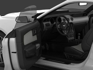 ford mustang 50 year limited edition detailed interior Modèle 3D