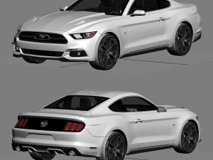 ford mustang 50 year limited edition detailed interior Modèle 3D