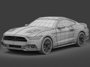 ford mustang 50 year limited edition detailed interior Modèle 3D