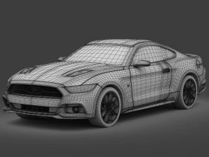 ford mustang 50 year limited edition detailed interior 3D Model