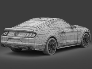 ford mustang 50 year limited edition detailed interior Modèle 3D