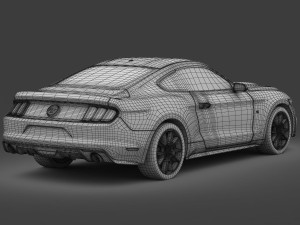 ford mustang 50 year limited edition detailed interior Modèle 3D