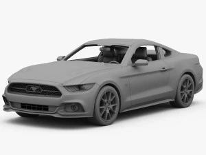 ford mustang 50 year limited edition detailed interior 3D Model