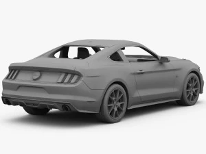 ford mustang 50 year limited edition detailed interior 3D Model
