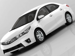 toyota corolla e170 active 2014 detailed interior 3D Модель