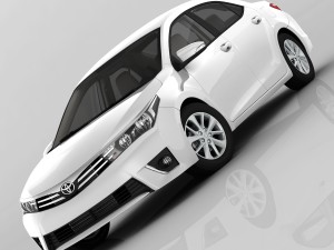 toyota corolla e170 active 2014 detailed interior Model 3D