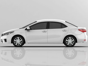 toyota corolla e170 active 2014 detailed interior Model 3D