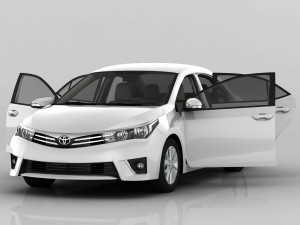 toyota corolla e170 active 2014 detailed interior Model 3D