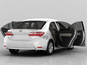 toyota corolla e170 active 2014 detailed interior Model 3D