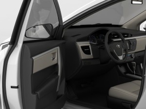 toyota corolla e170 active 2014 detailed interior Model 3D