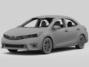 toyota corolla e170 active 2014 detailed interior Model 3D