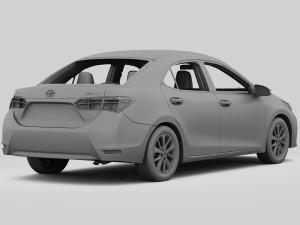 toyota corolla e170 active 2014 detailed interior Model 3D