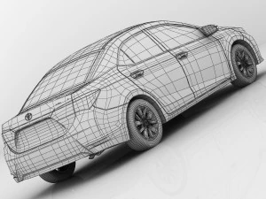 toyota corolla e170 active 2014 detailed interior 3D Model