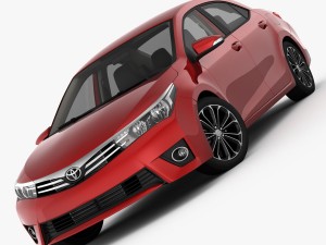 toyota corolla e170 live 2014 detailed interior Modello 3D