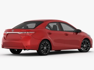 toyota corolla e170 live 2014 detailed interior Modello 3D