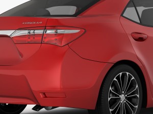toyota corolla e170 live 2014 detailed interior Modello 3D