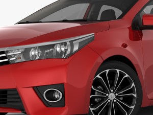 toyota corolla e170 live 2014 detailed interior Modello 3D