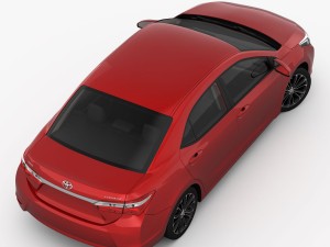 toyota corolla e170 live 2014 detailed interior Modello 3D