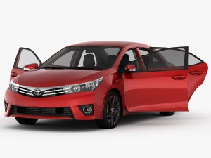 toyota corolla e170 live 2014 detailed interior Modello 3D