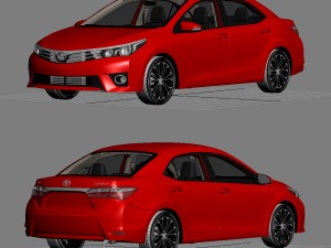 toyota corolla e170 live 2014 detailed interior Modello 3D