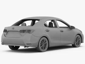 toyota corolla e170 live 2014 detailed interior 3D Model