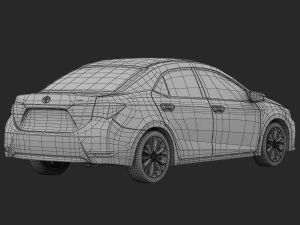 toyota corolla e170 live 2014 detailed interior 3D Model