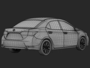 toyota corolla e170 live 2014 detailed interior 3D Model