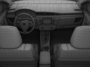 toyota corolla e170 live 2014 detailed interior Modello 3D