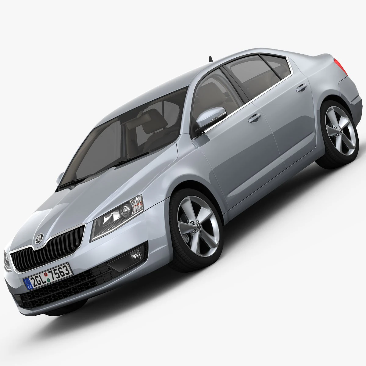 skoda octavia 2014 detailed interior 3D Model .c4d .max .obj .3ds .fbx .stl .blend 