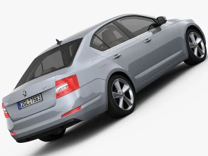 skoda octavia 2014 detailed interior 3D Model