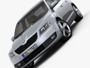 skoda octavia 2014 detailed interior 3D Модель
