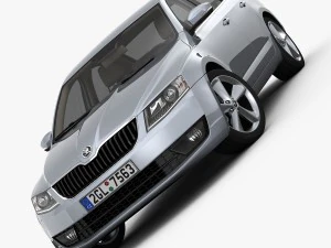 skoda octavia 2014 detailed interior 3D Model