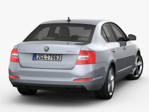 skoda octavia 2014 detailed interior 3D Модель