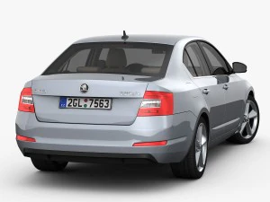 skoda octavia 2014 detailed interior 3D Model