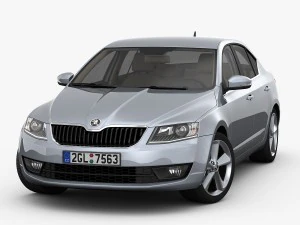 skoda octavia 2014 detailed interior 3D Model