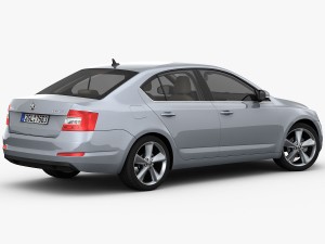 skoda octavia 2014 detailed interior 3D Модель