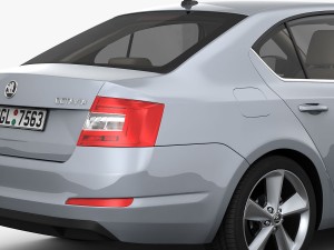 skoda octavia 2014 detailed interior 3D Модель
