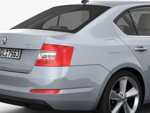 skoda octavia 2014 detailed interior 3D Model