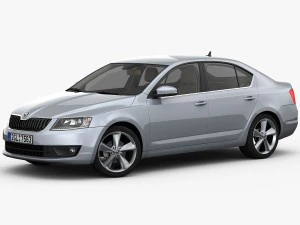 skoda octavia 2014 detailed interior 3D Model
