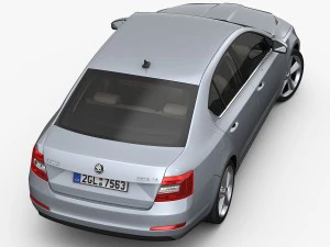 skoda octavia 2014 detailed interior 3D Model