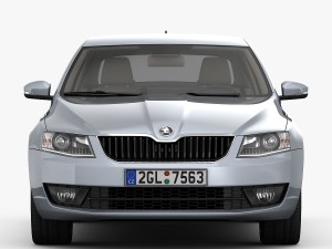 skoda octavia 2014 detailed interior 3D Модель