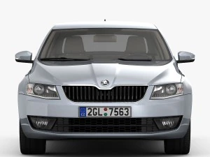 skoda octavia 2014 detailed interior 3D Model