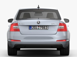skoda octavia 2014 detailed interior 3D Модель