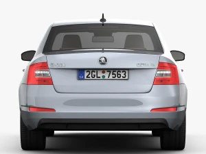 skoda octavia 2014 detailed interior 3D Model