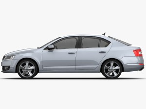 skoda octavia 2014 detailed interior 3D Модель