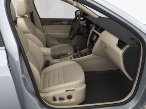 skoda octavia 2014 detailed interior 3D Модель