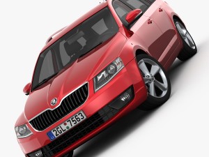 skoda octavia combi 2014 detailed interior 3D Модель
