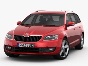 skoda octavia combi 2014 detailed interior 3D Модель